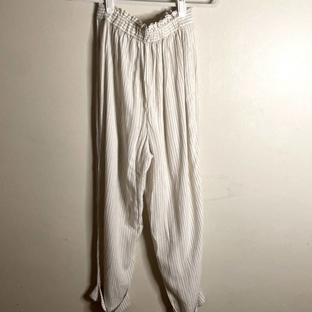 Oysho Striped Linen Pants New with Tag - Picture 3 of 4